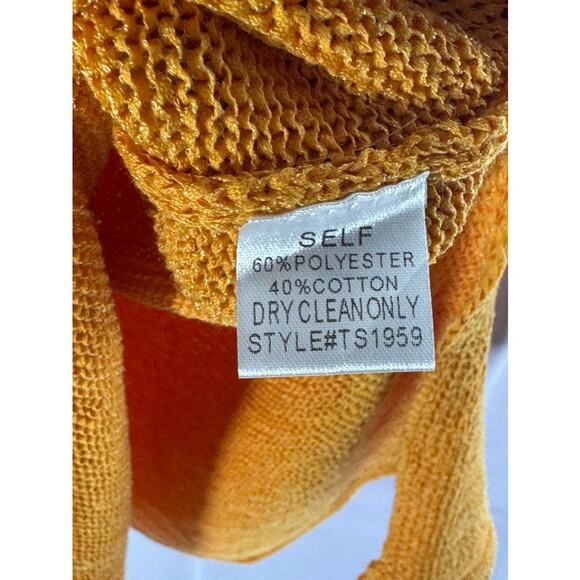 EDIT BY NINE Women's Orange Knit Sleeveless Side-Slit Halter Dress SZ M - Picture 8 of 8